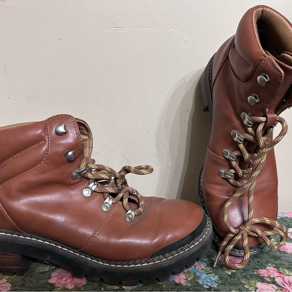 Brown Leather Hiking Boots